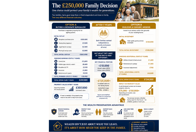 Multi-generational family living with granny annexe solution