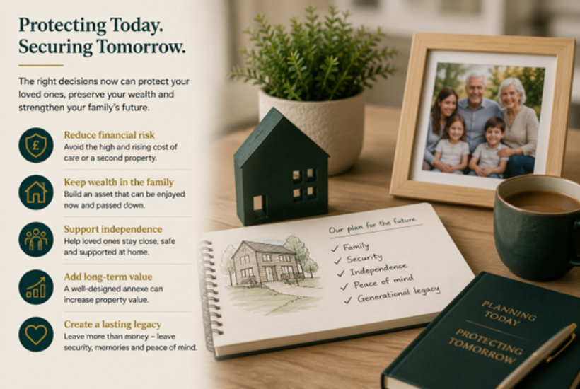 Multi-generational family living with granny annexe solution